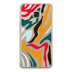 CaseCompany Colored Zebra: Samsung Galaxy A3 (2016) Transparant Hoesje