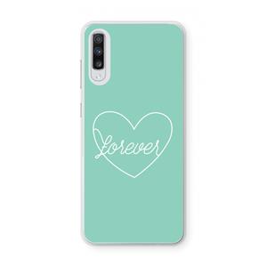 CaseCompany Forever heart pastel: Samsung Galaxy A70 Transparant Hoesje