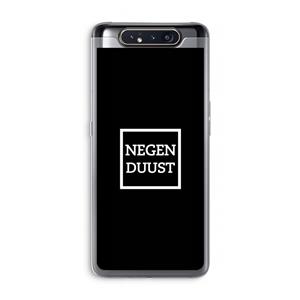 CaseCompany Negenduust black: Samsung Galaxy A80 Transparant Hoesje