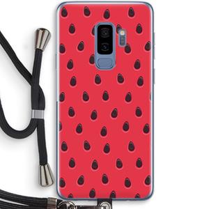 CaseCompany Watermelon: Samsung Galaxy S9 Plus Transparant Hoesje met koord