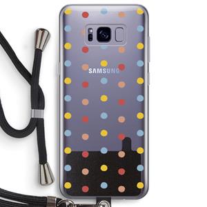 CaseCompany Bollen: Samsung Galaxy S8 Plus Transparant Hoesje met koord