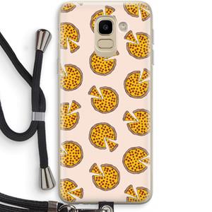 CaseCompany You Had Me At Pizza: Samsung Galaxy J6 (2018) Transparant Hoesje met koord