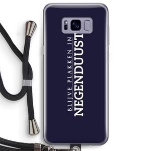 CaseCompany Blijve plakken in Negenduust: Samsung Galaxy S8 Plus Transparant Hoesje met koord