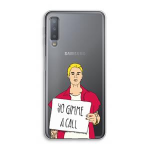 CaseCompany Gimme a call: Samsung Galaxy A7 (2018) Transparant Hoesje