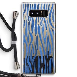 CaseCompany Blauwe nerven: Samsung Galaxy Note 8 Transparant Hoesje met koord