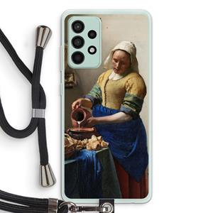 CaseCompany The Milkmaid: Samsung Galaxy A52s 5G Transparant Hoesje met koord