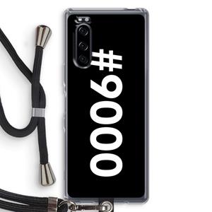 CaseCompany 9000: Sony Xperia 5 Transparant Hoesje met koord