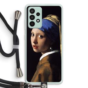 CaseCompany The Pearl Earring: Samsung Galaxy A52s 5G Transparant Hoesje met koord