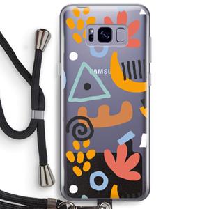 CaseCompany Abstract: Samsung Galaxy S8 Plus Transparant Hoesje met koord