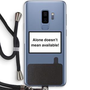 CaseCompany Alone: Samsung Galaxy S9 Plus Transparant Hoesje met koord