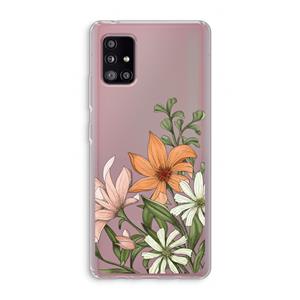 CaseCompany Floral bouquet: Samsung Galaxy A51 5G Transparant Hoesje