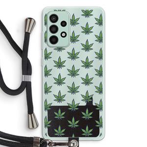 CaseCompany Weed: Samsung Galaxy A52s 5G Transparant Hoesje met koord