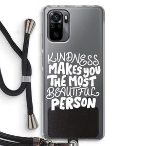 CaseCompany The prettiest: Xiaomi Redmi Note 10 Pro Transparant Hoesje met koord
