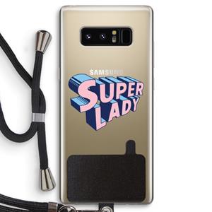 CaseCompany Superlady: Samsung Galaxy Note 8 Transparant Hoesje met koord