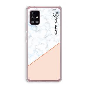 CaseCompany Marmer in stijl: Samsung Galaxy A51 5G Transparant Hoesje