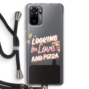 CaseCompany Pizza is the answer: Xiaomi Redmi Note 10 Pro Transparant Hoesje met koord