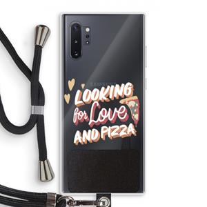 CaseCompany Pizza is the answer: Samsung Galaxy Note 10 Plus Transparant Hoesje met koord