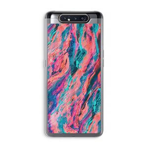 CaseCompany Electric Times: Samsung Galaxy A80 Transparant Hoesje