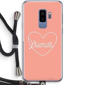 CaseCompany Friends heart: Samsung Galaxy S9 Plus Transparant Hoesje met koord