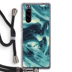 CaseCompany Dreaming About Whales: Sony Xperia 5 Transparant Hoesje met koord