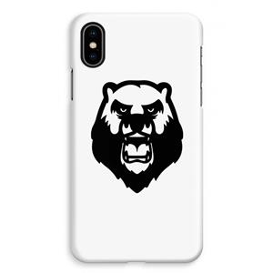 CaseCompany Angry Bear (white): iPhone XS Max Volledig Geprint Hoesje
