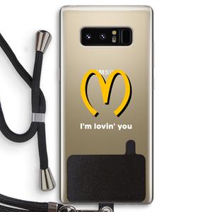 CaseCompany I'm lovin' you: Samsung Galaxy Note 8 Transparant Hoesje met koord