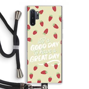 CaseCompany Don't forget to have a great day: Samsung Galaxy Note 10 Plus Transparant Hoesje met koord