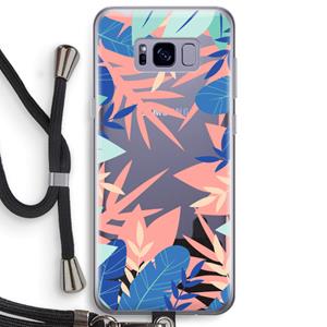 CaseCompany Tropisch: Samsung Galaxy S8 Plus Transparant Hoesje met koord