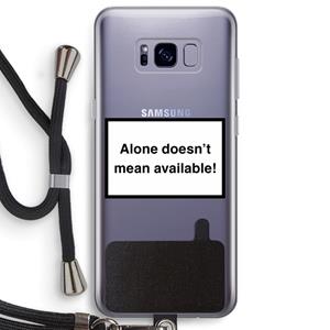 CaseCompany Alone: Samsung Galaxy S8 Plus Transparant Hoesje met koord