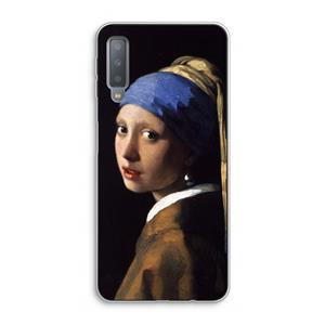 CaseCompany The Pearl Earring: Samsung Galaxy A7 (2018) Transparant Hoesje