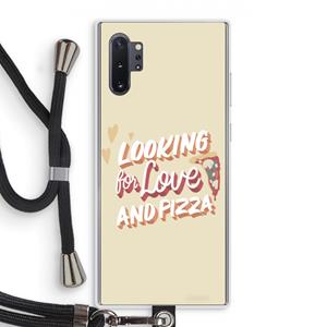 CaseCompany Pizza is the answer: Samsung Galaxy Note 10 Plus Transparant Hoesje met koord