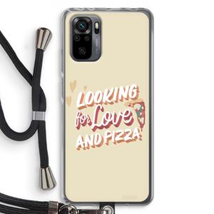CaseCompany Pizza is the answer: Xiaomi Redmi Note 10 Pro Transparant Hoesje met koord