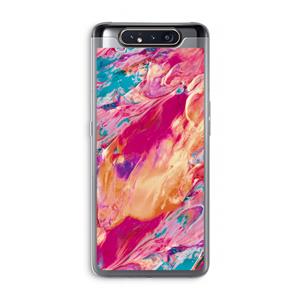 CaseCompany Pastel Echoes: Samsung Galaxy A80 Transparant Hoesje
