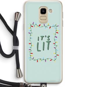 CaseCompany It's Lit: Samsung Galaxy J6 (2018) Transparant Hoesje met koord