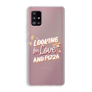CaseCompany Pizza is the answer: Samsung Galaxy A51 5G Transparant Hoesje