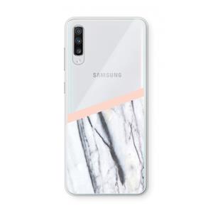 CaseCompany A touch of peach: Samsung Galaxy A70 Transparant Hoesje