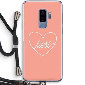 CaseCompany Best heart: Samsung Galaxy S9 Plus Transparant Hoesje met koord