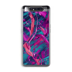 CaseCompany Pink Clouds: Samsung Galaxy A80 Transparant Hoesje