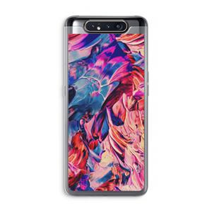 CaseCompany Pink Orchard: Samsung Galaxy A80 Transparant Hoesje