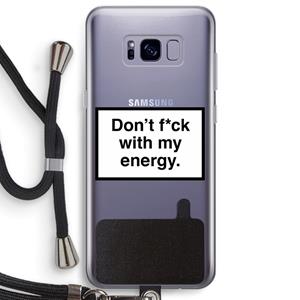 CaseCompany My energy: Samsung Galaxy S8 Plus Transparant Hoesje met koord