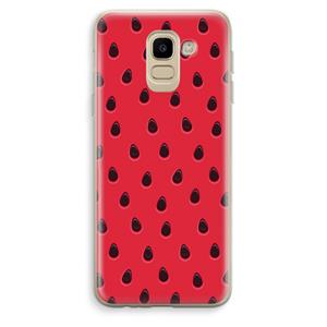CaseCompany Watermelon: Samsung Galaxy J6 (2018) Transparant Hoesje