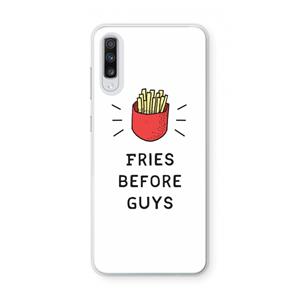CaseCompany Fries before guys: Samsung Galaxy A70 Transparant Hoesje