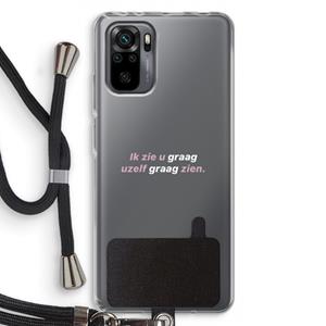 CaseCompany uzelf graag zien: Xiaomi Redmi Note 10 Pro Transparant Hoesje met koord