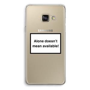 CaseCompany Alone: Samsung Galaxy A3 (2016) Transparant Hoesje