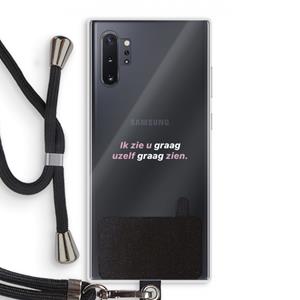CaseCompany uzelf graag zien: Samsung Galaxy Note 10 Plus Transparant Hoesje met koord
