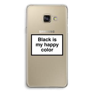 CaseCompany Black is my happy color: Samsung Galaxy A3 (2016) Transparant Hoesje