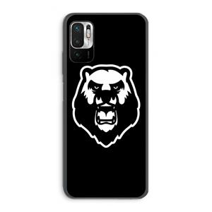 CaseCompany Angry Bear (black): Xiaomi Redmi Note 10 5G Transparant Hoesje