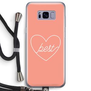 CaseCompany Best heart: Samsung Galaxy S8 Plus Transparant Hoesje met koord