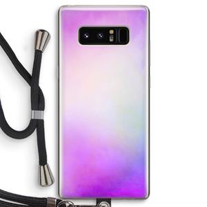 CaseCompany Clouds pastel: Samsung Galaxy Note 8 Transparant Hoesje met koord