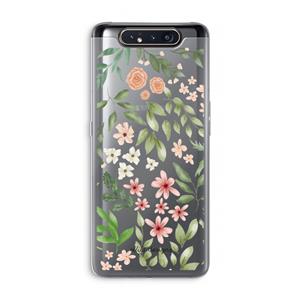 CaseCompany Botanical sweet flower heaven: Samsung Galaxy A80 Transparant Hoesje